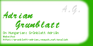 adrian grunblatt business card